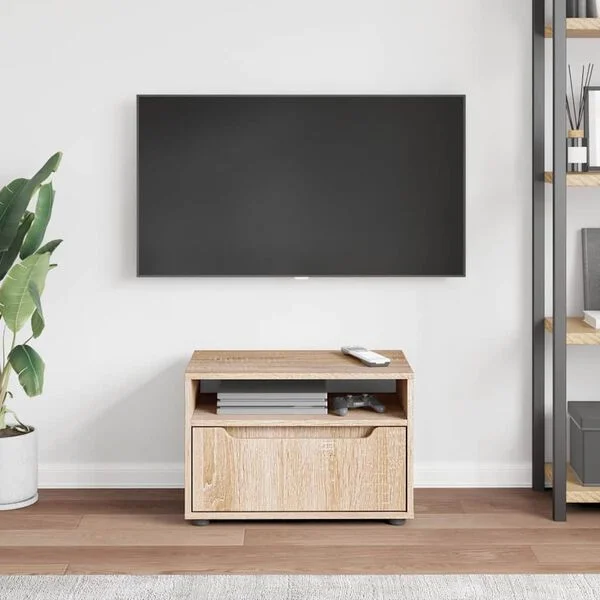 vidaXL Meuble TV VISNES chêne sonoma 60x40x38 cm bois d'ingénierie