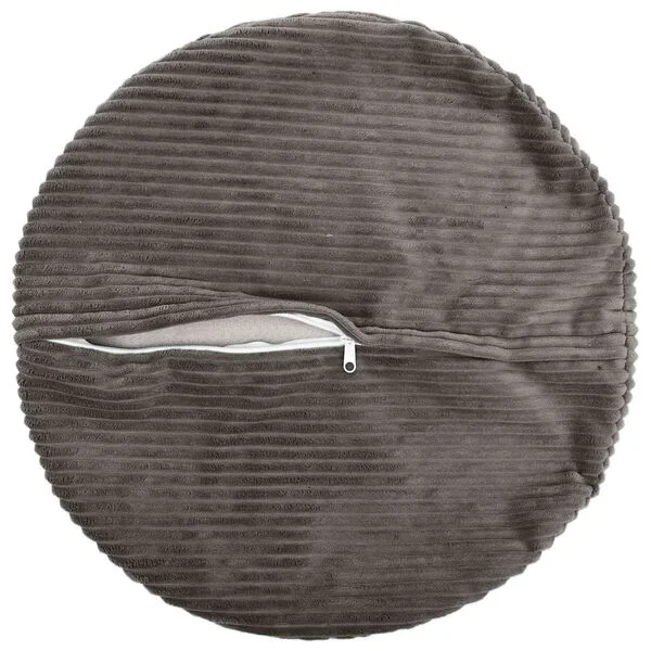 vidaXL Housse de coussin 2 pcs HEERLEN Gris foncé Ø 60 cm