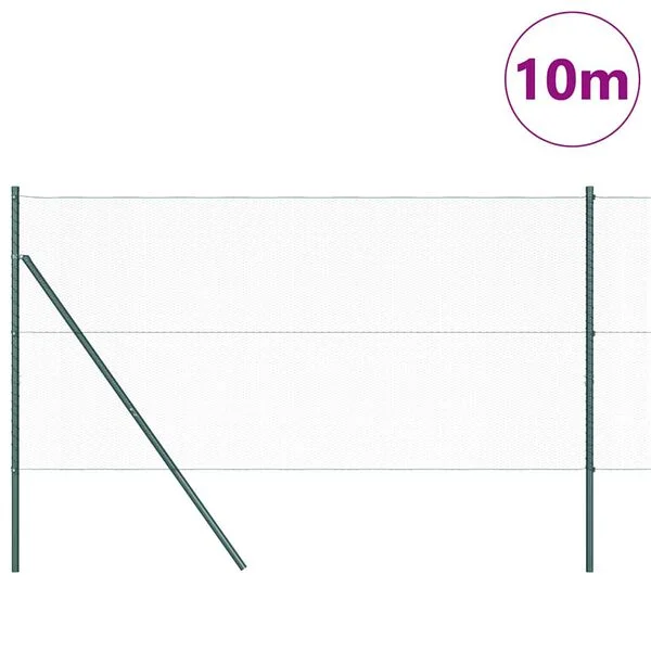 vidaXL Fixation au sol hexagonale 10 x 1, 2 m Acier recouvert de PVC