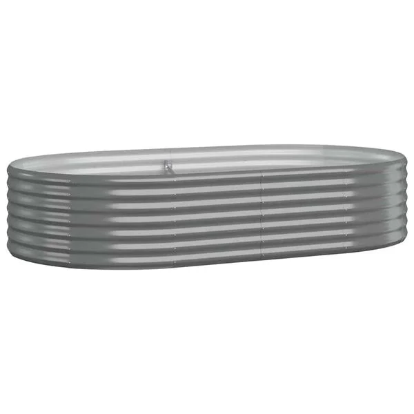vidaXL Lit surélevé de jardin Acier galvanisé 175x100x36cm gris