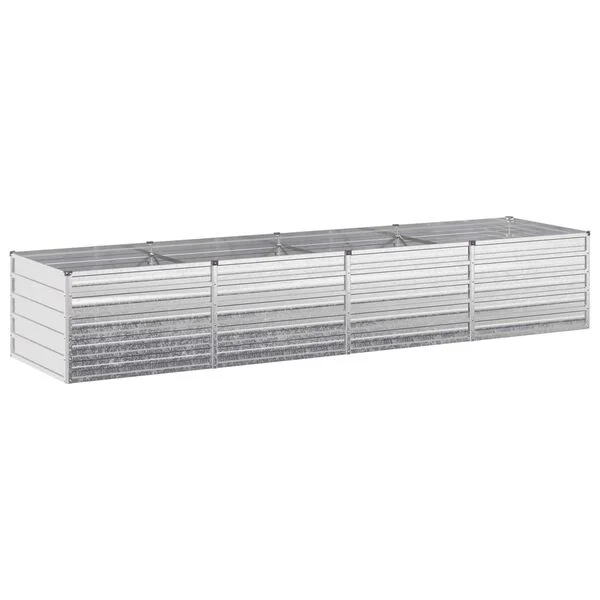 vidaXL Jardin surélevé Argenté 320 x 80 x 55 cm galvanisé
