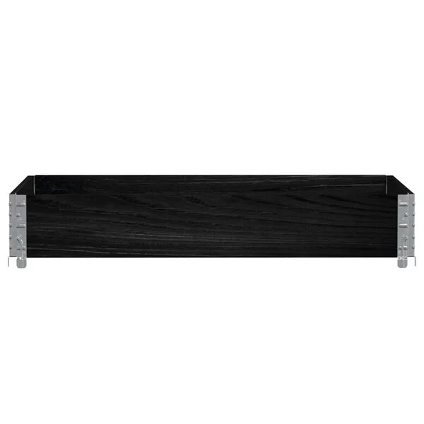 vidaXL Jardinière noir 120x80 cm bois massif de pin