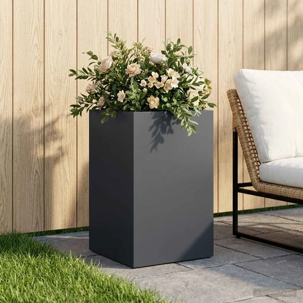 vidaXL Cache-pot de jardin Anthracite 40 x 40 x 50 cm