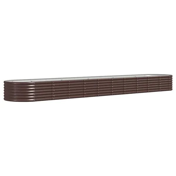 vidaXL Lit surélevé de jardin Acier galvanisé marron