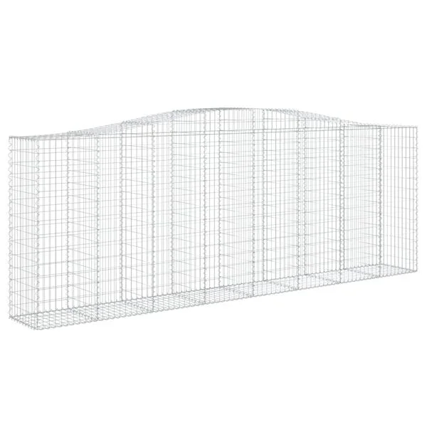 vidaXL Paniers à gabions arqués 4 pcs 400x50x140/160 cm Fer galvanisé