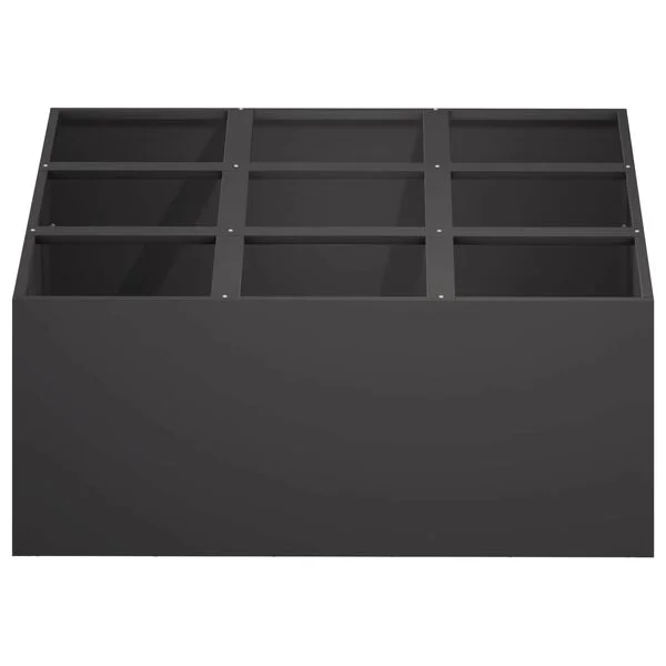 vidaXL Cache-pot de jardin Noir 100 x 100 x 40 cm Acier laminé à froid