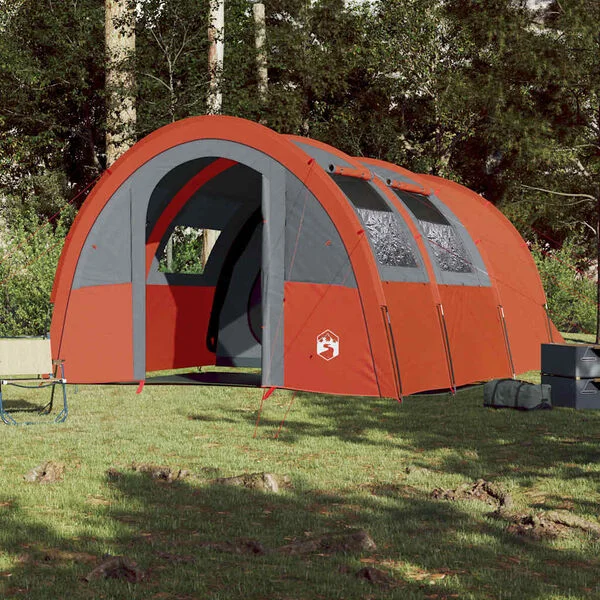 vidaXL Tente de camping tunnel 4 personnes orange imperméable