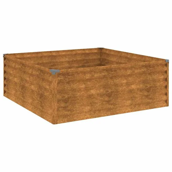 vidaXL Lit surélevé de jardin 100x100x36 cm acier corten