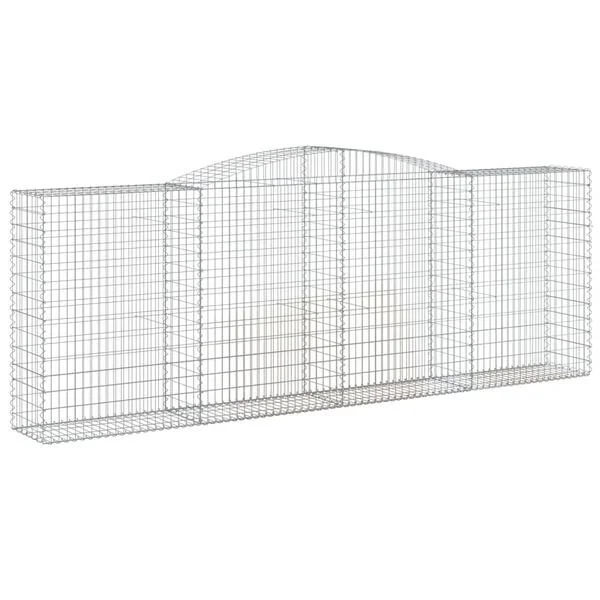 vidaXL Paniers à gabions arqués 6 pcs 400x50x140/160 cm Fer galvanisé
