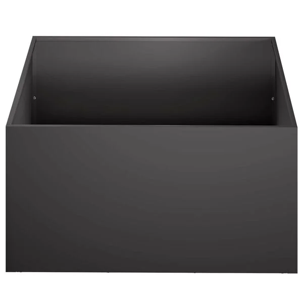 vidaXL Cache-pot de jardin Noir 60 x 60 x 30 cm Acier laminé à froid