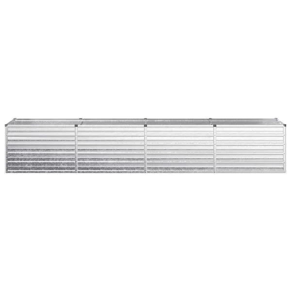 vidaXL Jardin surélevé Argenté 320 x 80 x 55 cm galvanisé