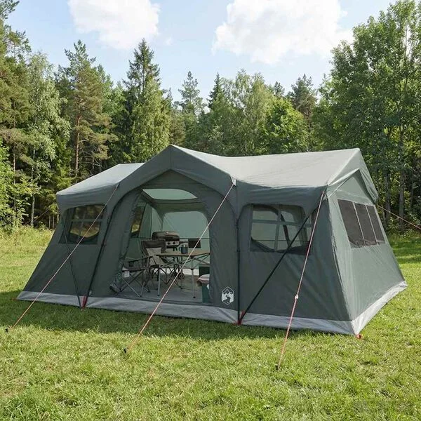 vidaXL Tente familiale Vert armée 10 personnes Polyester et Acier