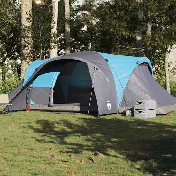 vidaXL Tente familiale à dôme 6 personnes bleu imperméable