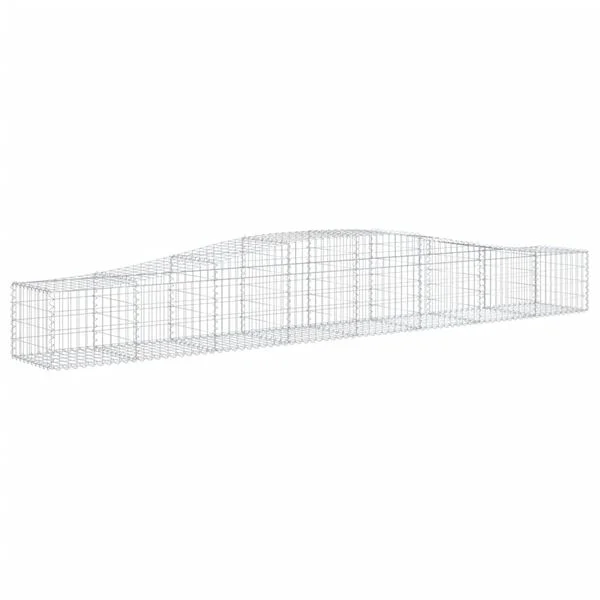 vidaXL Paniers à gabions arqués 9 pcs 400x50x40/60 cm Fer galvanisé