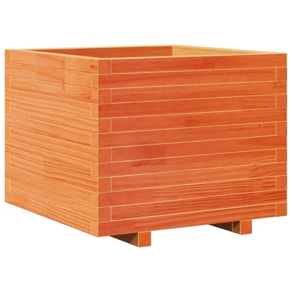 vidaXL Jardinière cire marron 60x60x49, 5 cm bois de pin massif