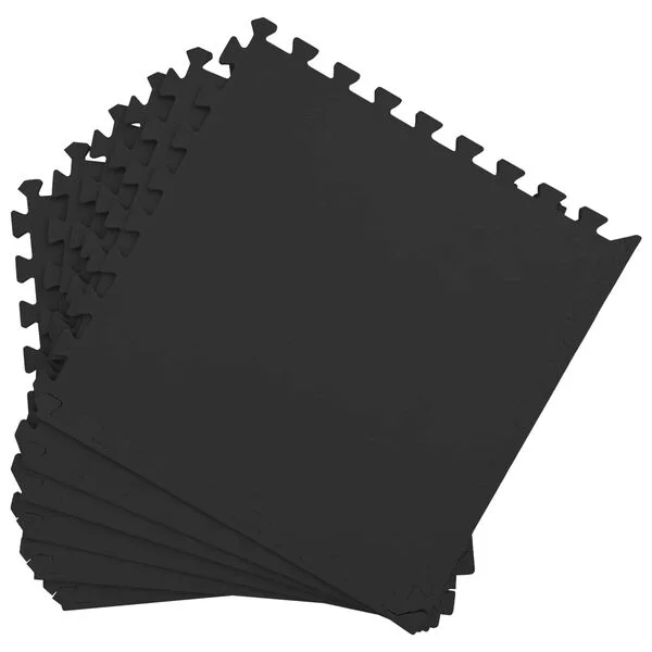 vidaXL Tapis de sol de piscine 40 pc Noir 14, 4 m² Mousse EVA
