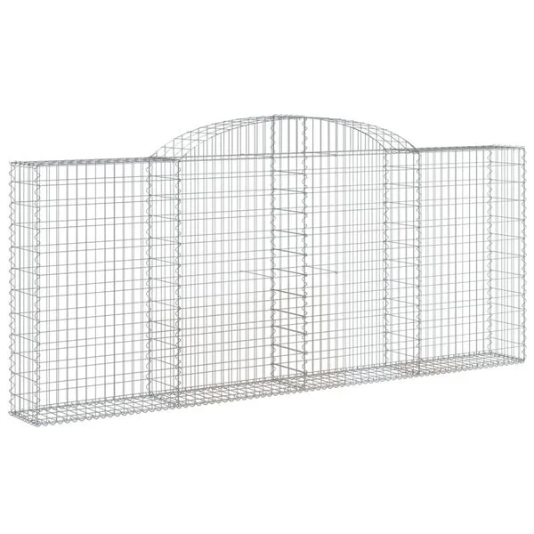 vidaXL Panier de gabions arqué 300x30x120/140 cm Fer galvanisé