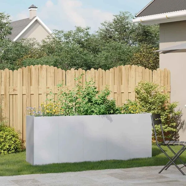 vidaXL Jardinière 200x40x80 cm acier galvanisé