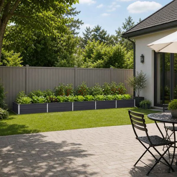 vidaXL Jardin surélevé Anthracite 400 x 80 x 24 cm