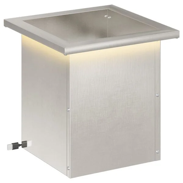 vidaXL Jardinière de jardin avec LED Argenté 30 x 30 x 30 cm