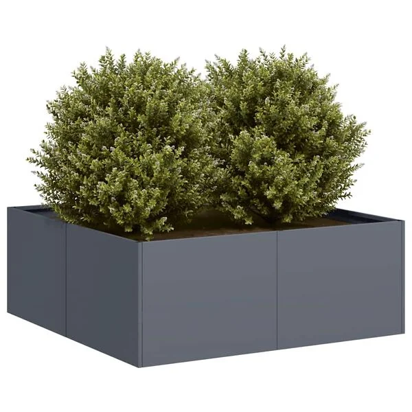 vidaXL Jardinière anthracite 80x80x30 cm acier