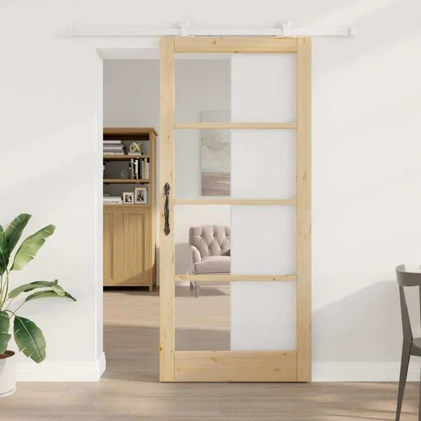 vidaXL Porte coulissante ORKDAL 93 x 211 cm Naturel