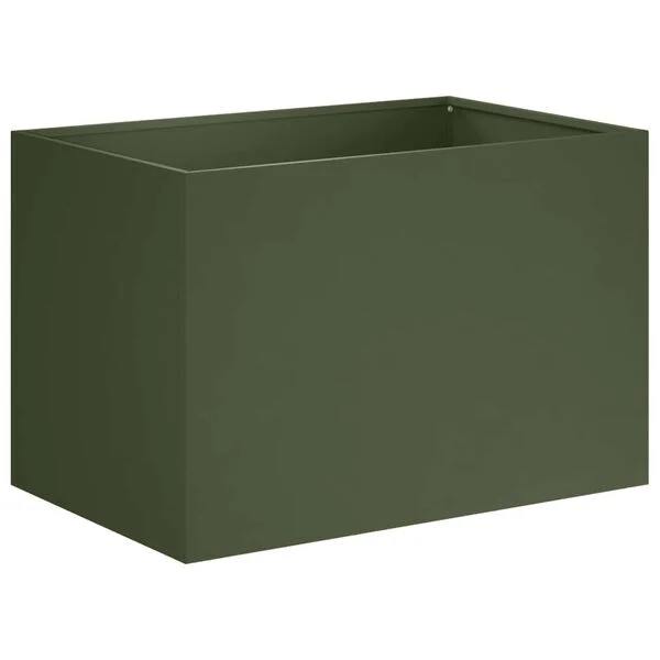 vidaXL Cache-pot de jardin Vert olive 50 x 40 x 40 cm
