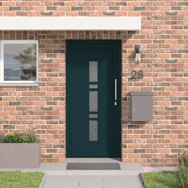 vidaXL Porte Frontale 88 x 200 cm PVC Anthracite