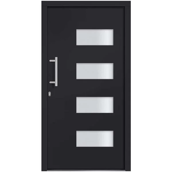 vidaXL Porte d'entrée Aluminium et PVC Anthracite 110x210 cm