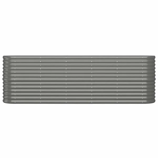 vidaXL Lit surélevé de jardin Acier galvanisé 224x40x68 cm gris