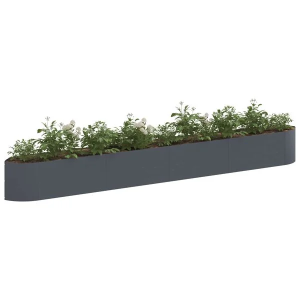 vidaXL Jardin surélevé Anthracite 380 x 40 x 40 cm Acier