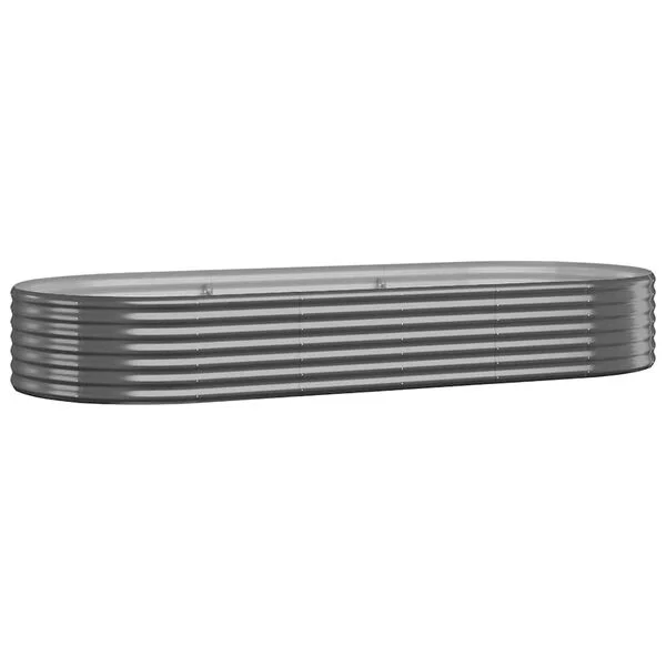 vidaXL Lit surélevé de jardin Acier galvanisé Anthracite