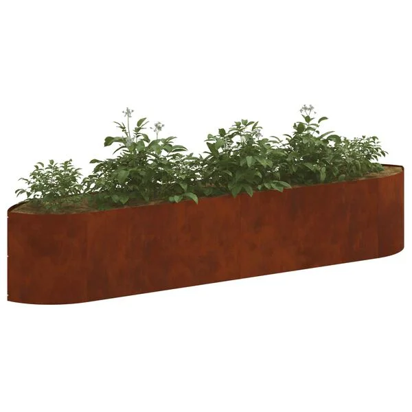 vidaXL Jardin surélevé Acier patiné 220 x 40 x 40 cm Acier