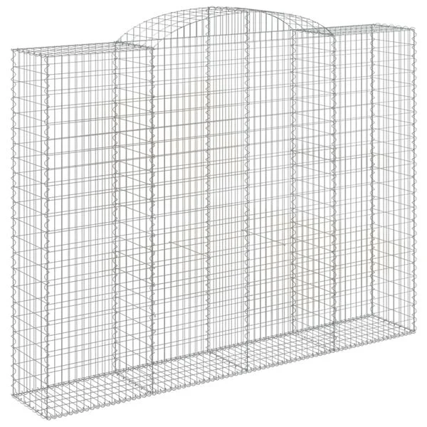 vidaXL Paniers à gabions arqués 6 pcs 300x50x220/240 cm fer galvanisé