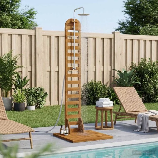 vidaXL Douche d'extérieur 225 cm Naturel