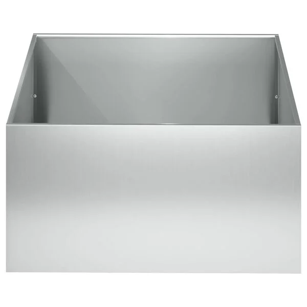 vidaXL Cache-pot de jardin Argenté 60 x 60 x 30 cm Acier galvanisé