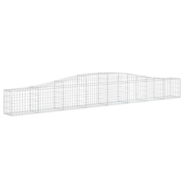 vidaXL Paniers à gabions arqués 10 pcs 400x30x40/60 cm Fer galvanisé