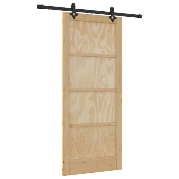 vidaXL Porte coulissante ORKDAL 86 x 198, 5 cm Bois de pin massif