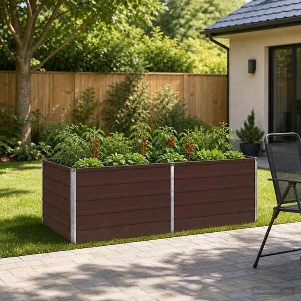vidaXL Jardin surélevé Marron 160 x 80 x 55 cm acier laminé à froid