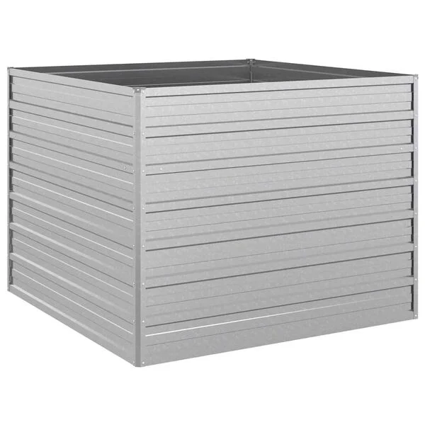 vidaXL Lit surélevé de jardin 100x100x77 cm Acier galvanisé Argenté