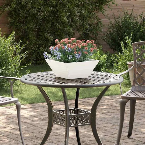 vidaXL Cache-pot de jardin 5 pc Blanc 35 x 35 x 15 cm