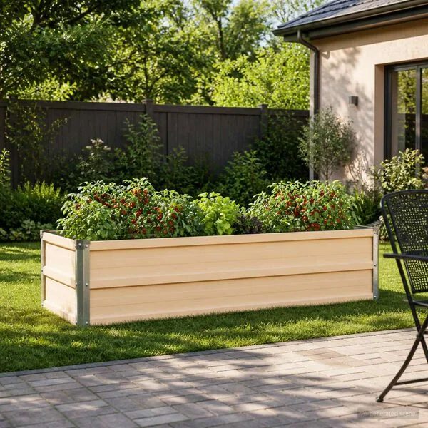 vidaXL Jardin surélevé Ivoire 100 x 40 x 24 cm acier laminé à froid