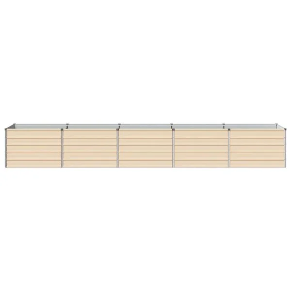 vidaXL Jardin surélevé Ivoire 400 x 80 x 55 cm acier laminé à froid
