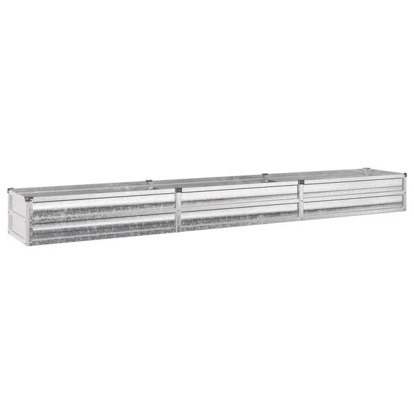vidaXL Jardin surélevé Argenté 240 x 40 x 24 cm galvanisé
