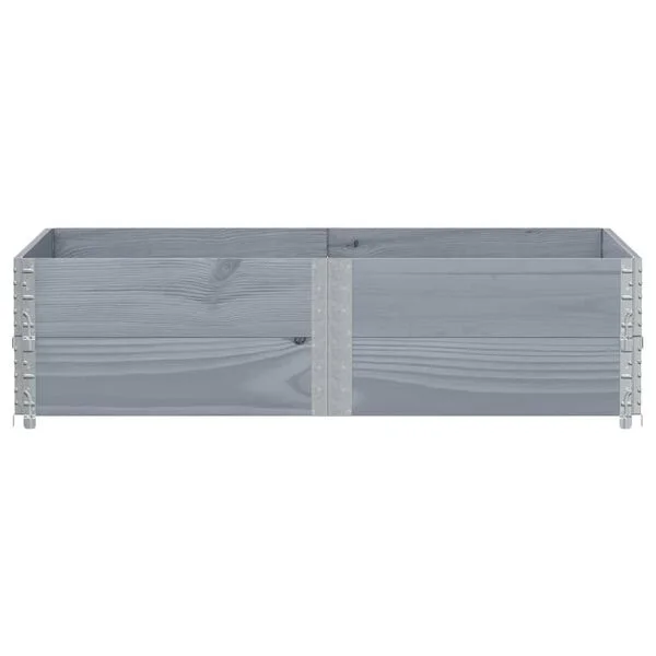 vidaXL Jardinière gris 150x100 cm bois de pin massif