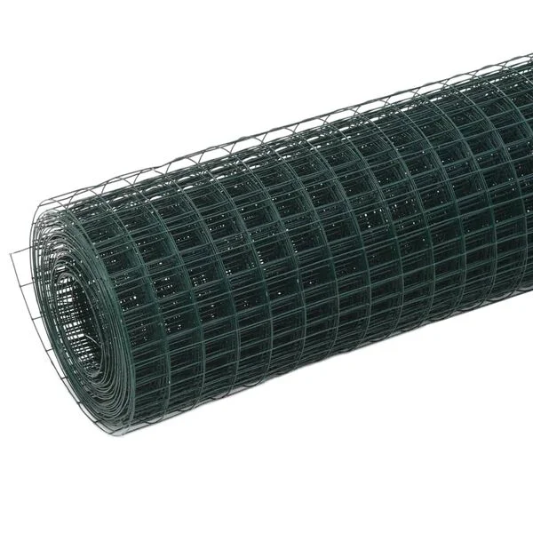 vidaXL Grillage acier avec revêtement en PVC 25x0, 5 m vert