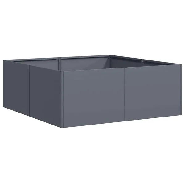 vidaXL Jardinière anthracite 80x80x30 cm acier