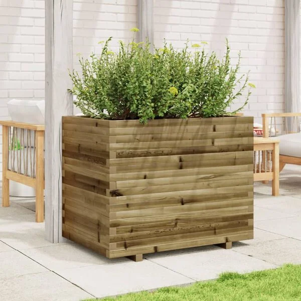 vidaXL Jardinière 90x60x72 cm bois de pin imprégné