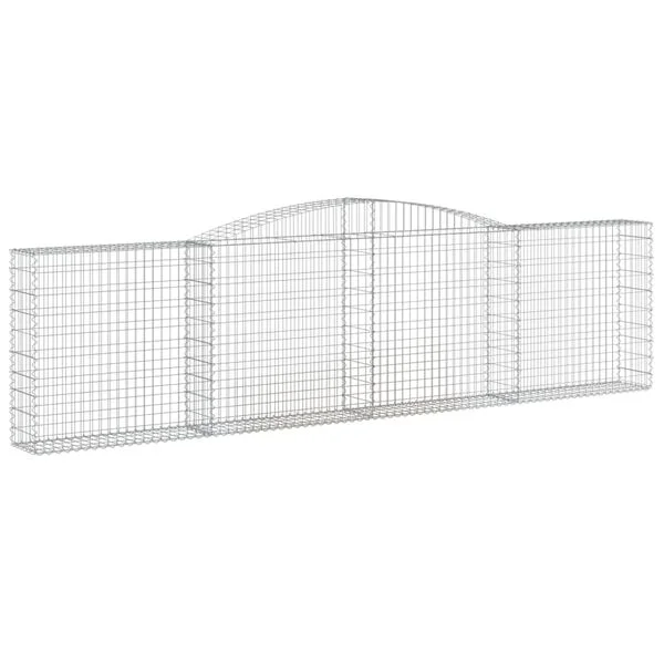 vidaXL Paniers à gabions arqués 6 pcs 400x30x100/120 cm Fer galvanisé