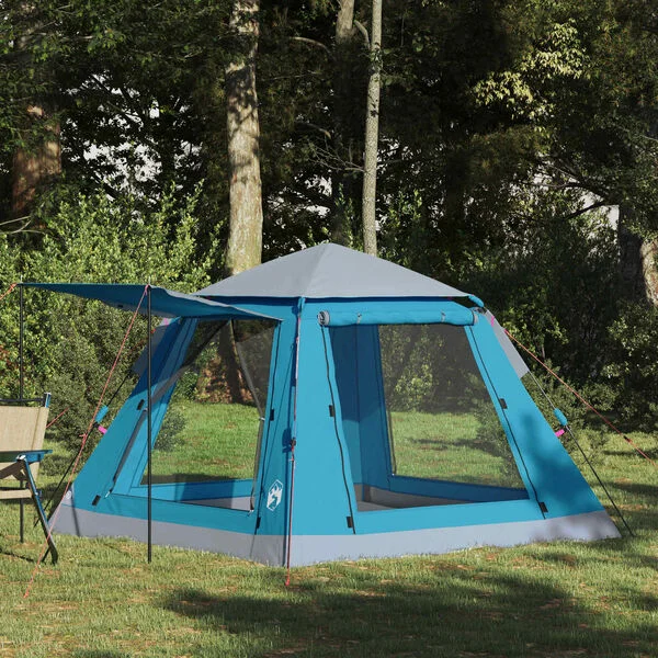 vidaXL 3 personne Bleu Polyester 185T